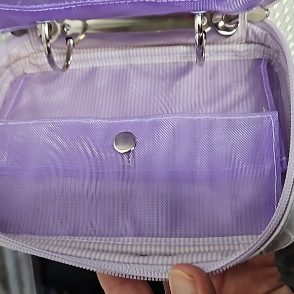 Trish Mc Evoy Makeup planner Zip Around Faux Snakeskin in lavender - Picture 6 of 8